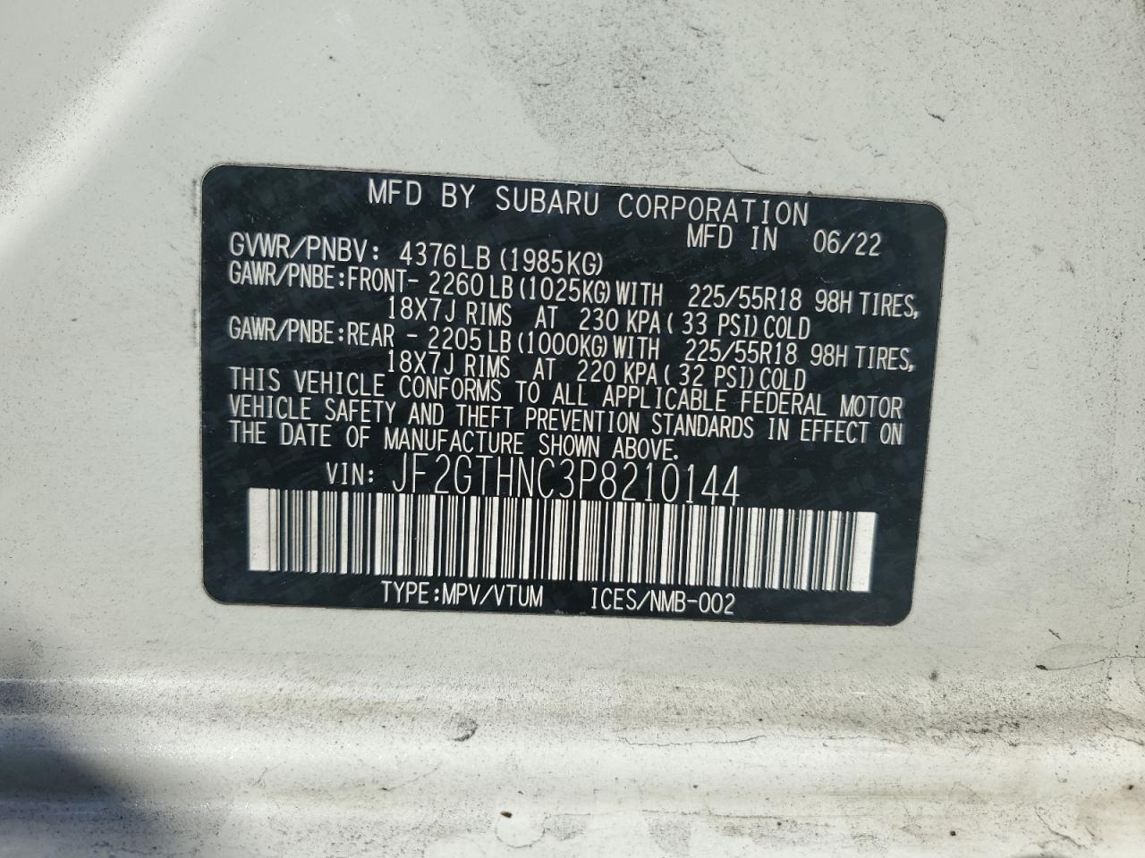 SUBARU CROSSTREK LIMITED