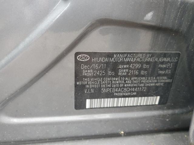 2012 HYUNDAI SONATA GLS - 5NPEB4AC8CH441172