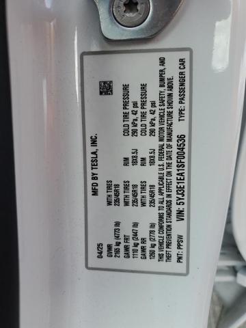 2025 TESLA MODEL 3 - 5YJ3E1EA1SF004536