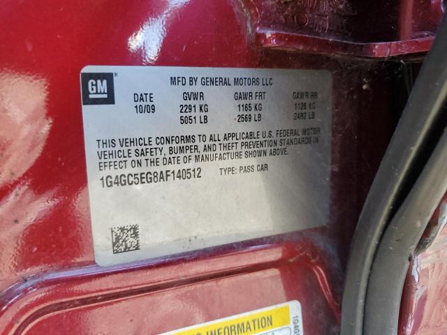 2010 BUICK LACROSSE C - 1G4GC5EG8AF140512