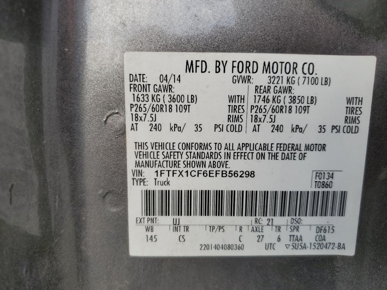 FORD F-150 SUPER CAB