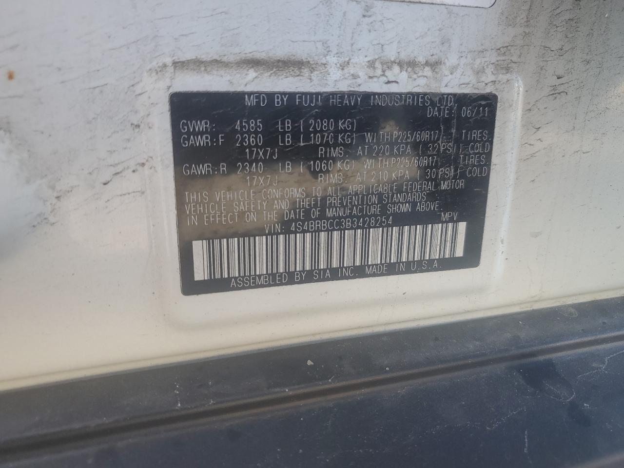 SUBARU OUTBACK 2.5I PREMIUM