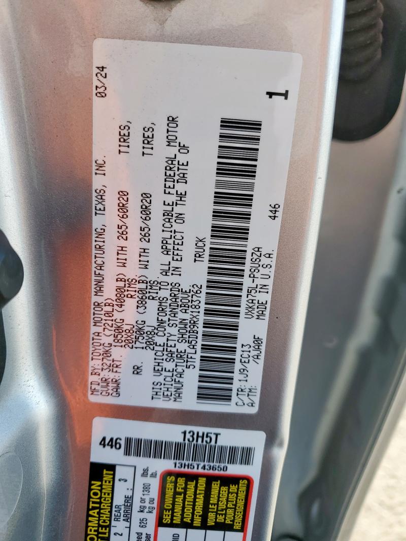 2024 TOYOTA TUNDRA CRE #3284233273