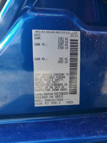 2025 NISSAN ALTIMA SV 1N4BL4DVXSN303800