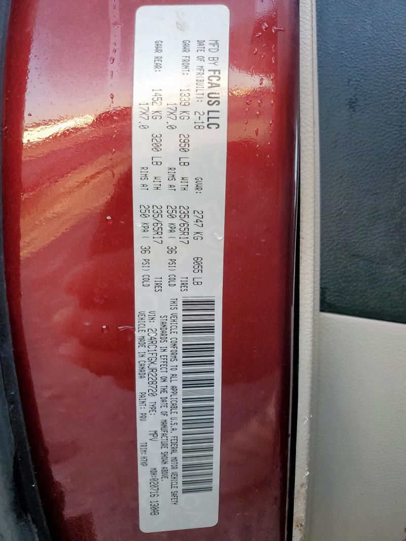 2018 CHRYSLER PACIFICA T - 2C4RC1FGXJR228720