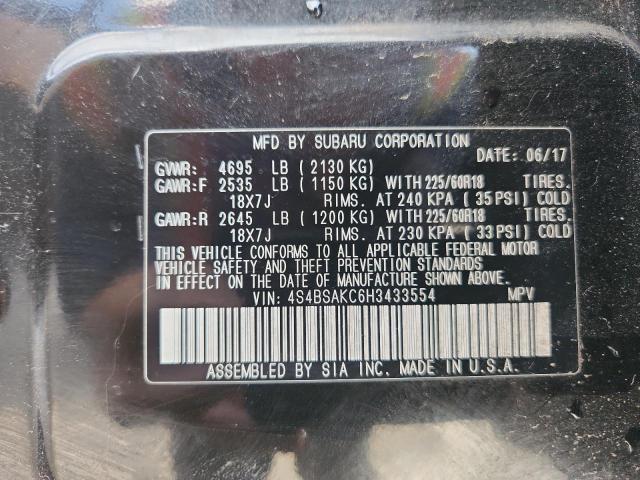 2017 SUBARU OUTBACK 2. #3281980103