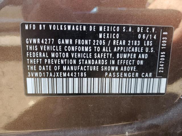 2014 VOLKSWAGEN JETTA SE - 3VWD17AJXEM442185