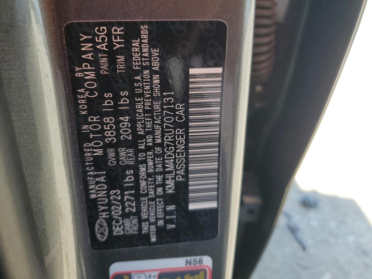 Lot #3291426133 2024 HYUNDAI ELANTRA SE