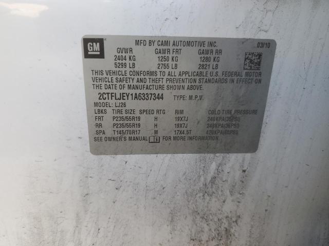 2010 GMC TERRAIN SL - 2CTFLJEY1A6337344