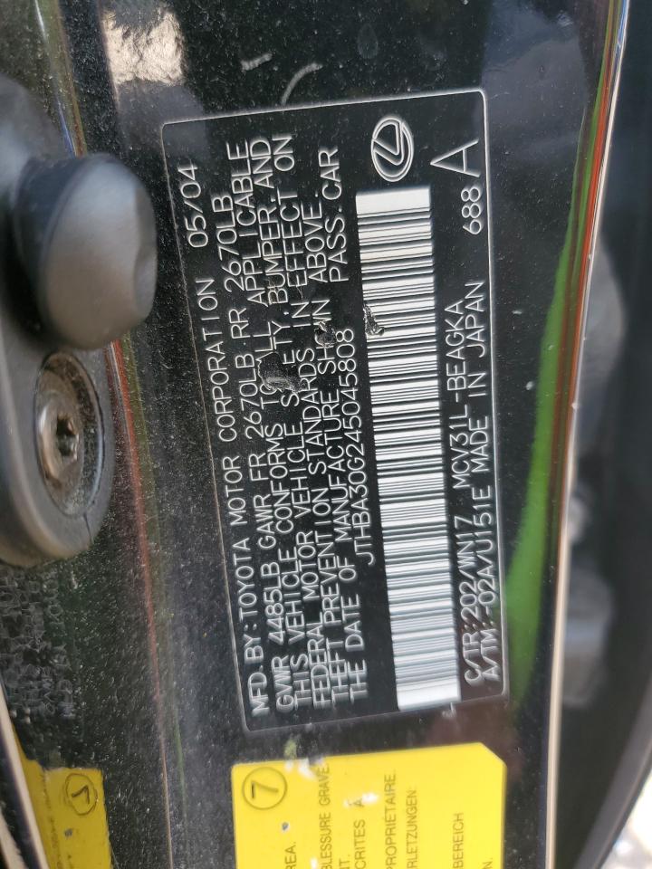 Lot #3297062505 2004 LEXUS ES 330