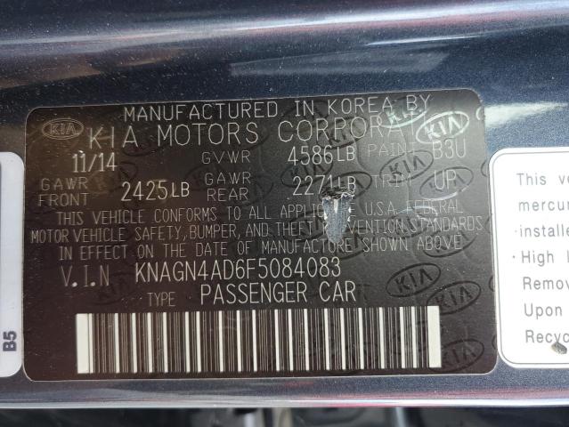 2015 KIA OPTIMA HYB KNAGN4AD6F5084083