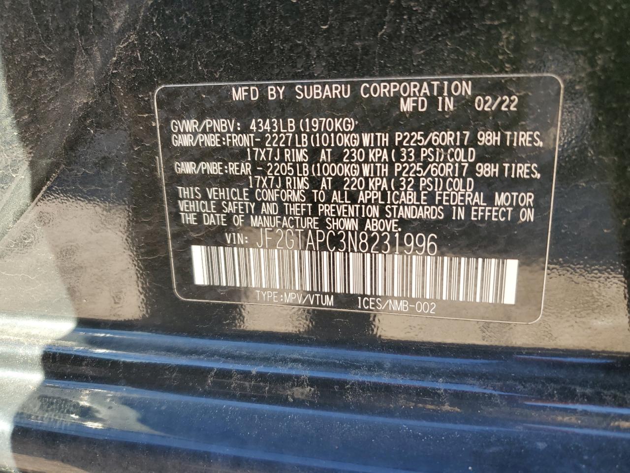 SUBARU CROSSTREK PREMIUM