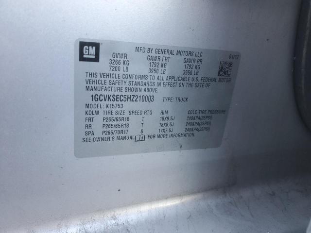 2017 CHEVROLET SILVERADO - 1GCVKSEC5HZ210003