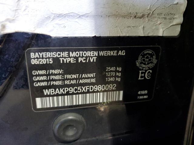 2015 BMW 550 XI WBAKP9C5XFD980092