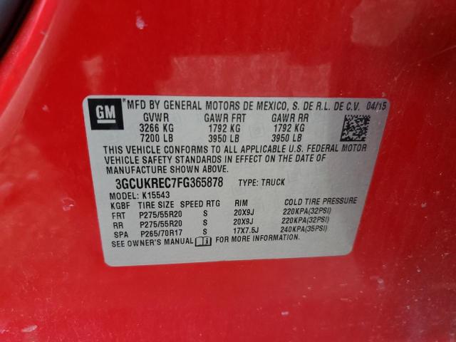 2015 CHEVROLET SILVERADO #3291385139