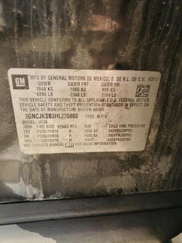 2017 CHEVROLET TRAX LS - 3GNCJKSB3HL235860