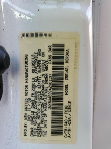 2010 TOYOTA COROLLA BA #3285881569