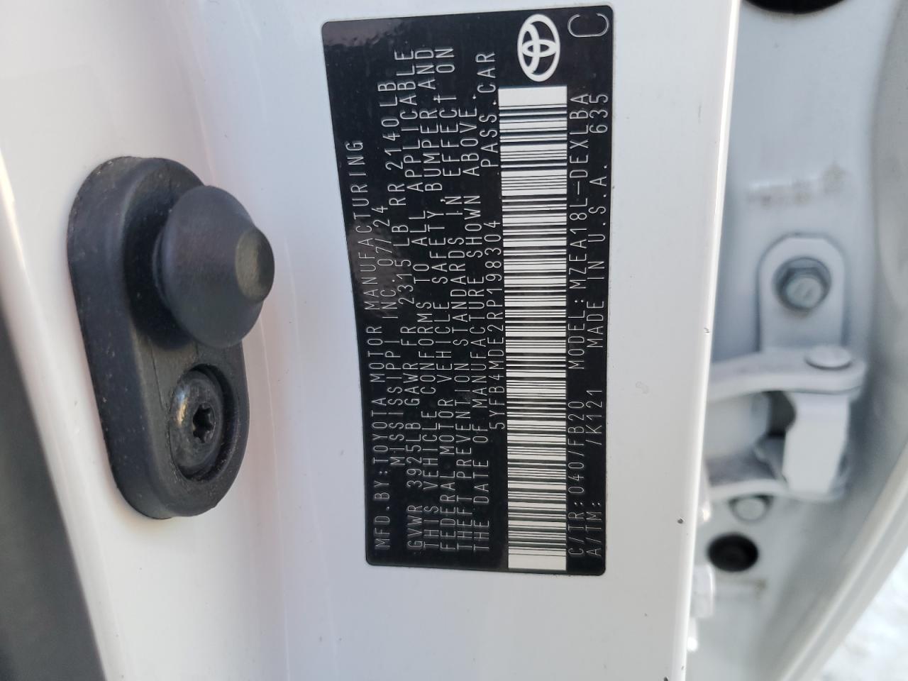 Lot #3302854888 2024 TOYOTA COROLLA LE