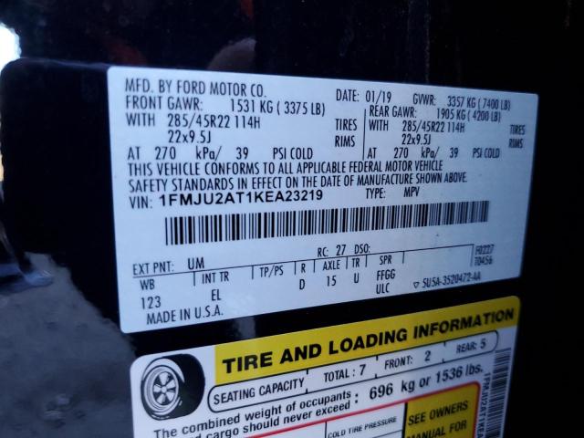 2019 FORD EXPEDITION 1FMJU2AT1KEA23219