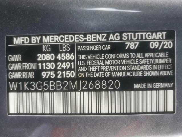 2021 MERCEDES-BENZ A 35 AMG W1K3G5BB2MJ268820