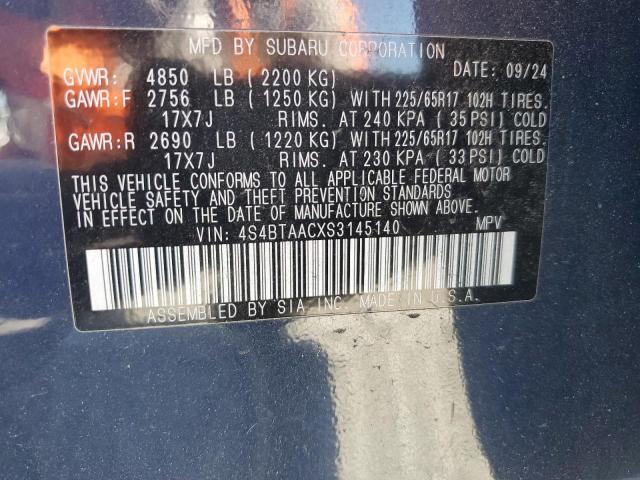 2025 SUBARU OUTBACK 4S4BTAACXS3145140