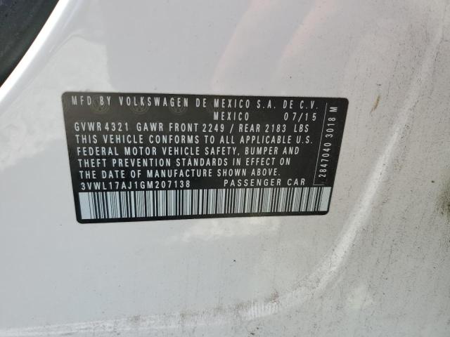 2016 VOLKSWAGEN JETTA SEL 3VWL17AJ1GM207138