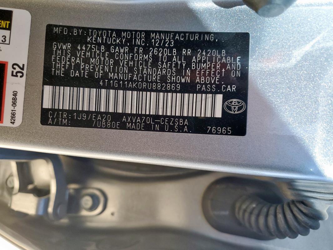 2024 TOYOTA CAMRY SE N - 4T1G11AK0RU882869