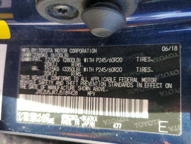 2018 TOYOTA 4RUNNER SR #3296916814