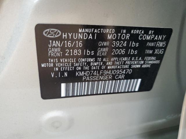 2017 HYUNDAI ELANTRA SE KMHD74LF9HU095470
