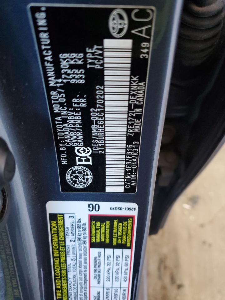 Lot #3304583438 2014 TOYOTA COROLLA L