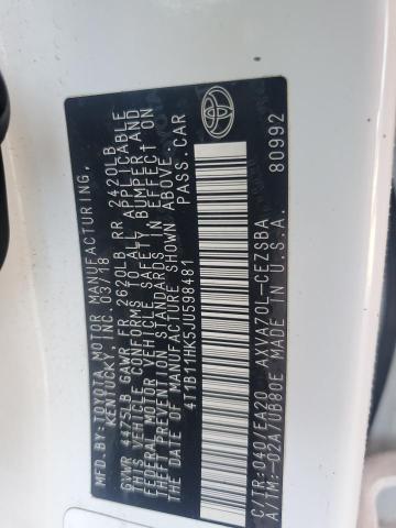 2018 TOYOTA CAMRY L 4T1B11HK5JU598481