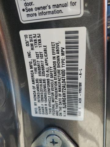 2010 HONDA CR-V EXL - 5J6RE4H72AL047400