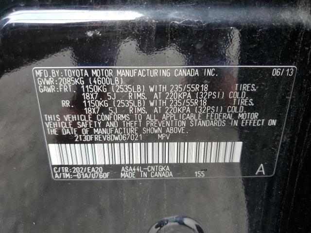 2013 TOYOTA RAV4 LIMITED - 2T3DFREV8DW067021