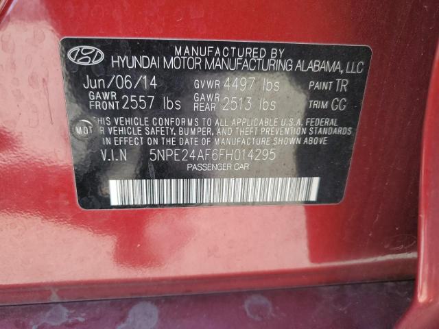 2015 HYUNDAI SONATA SE 5NPE24AF6FH014295