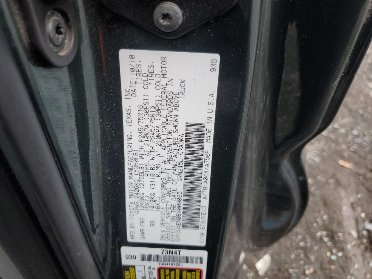 TOYOTA TACOMA ACCESS CAB