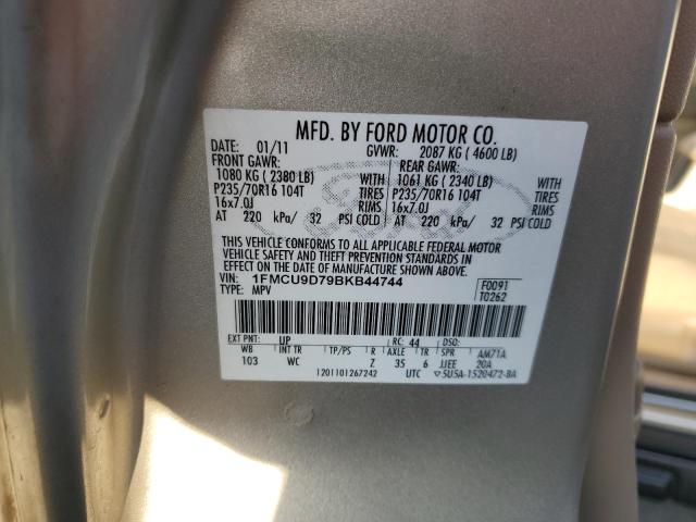 2011 FORD ESCAPE XLT - 1FMCU9D79BKB44744