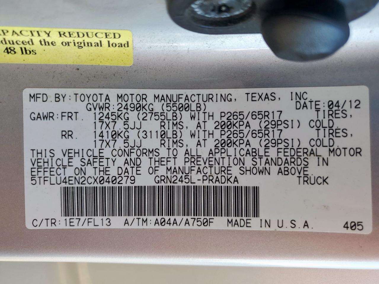 TOYOTA TACOMA DOUBLE CAB