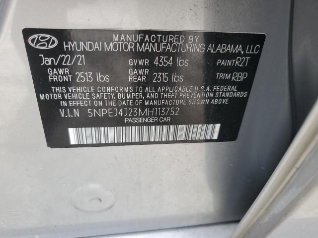 2021 HYUNDAI SONATA SEL 5NPEJ4J23MH113752