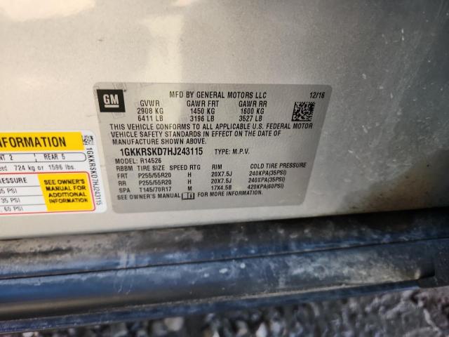 2017 GMC ACADIA LIMITED SLT-2 - 1GKKRSKD7HJ243115