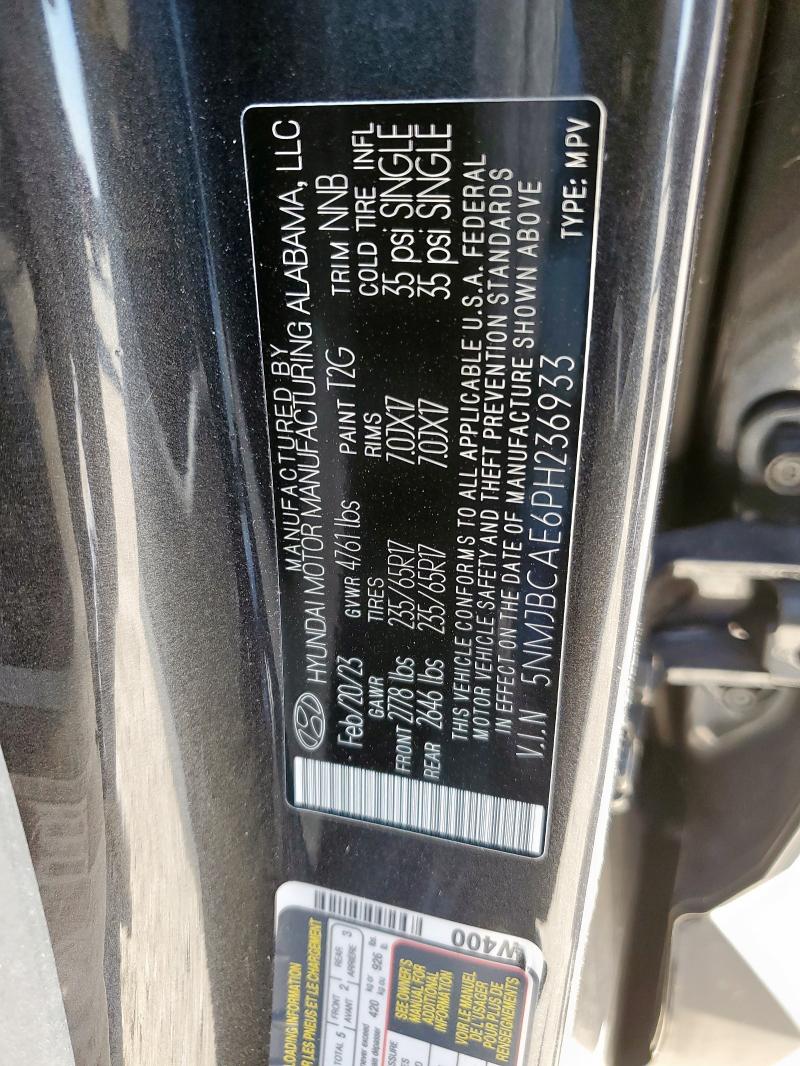 2023 HYUNDAI TUCSON SEL - 5NMJBCAE6PH236933