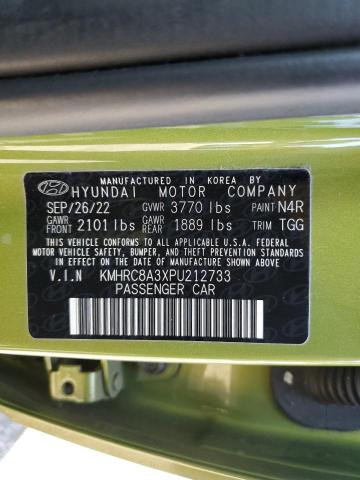 2023 HYUNDAI VENUE SEL KMHRC8A3XPU212733
