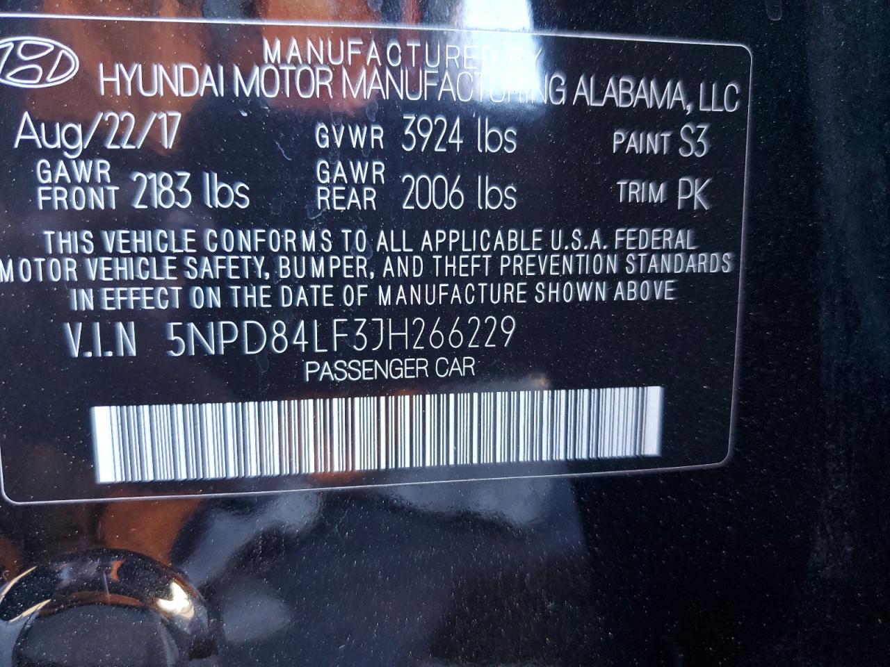 Lot #3302687057 2018 HYUNDAI ELANTRA SE