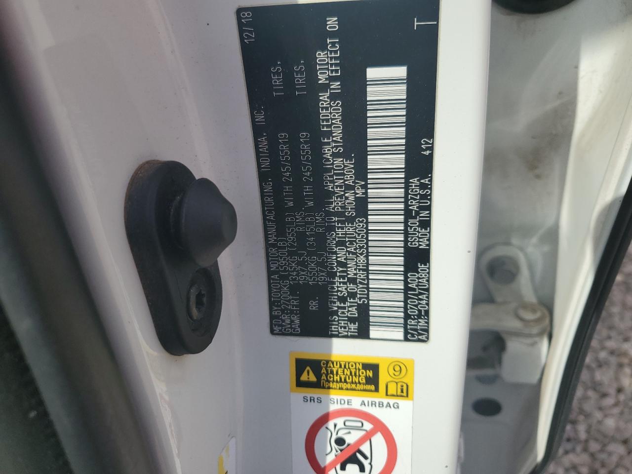 TOYOTA HIGHLANDER LIMITED