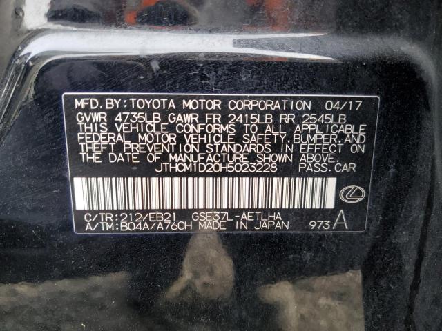 2017 LEXUS IS 300 JTHCM1D20H5023228