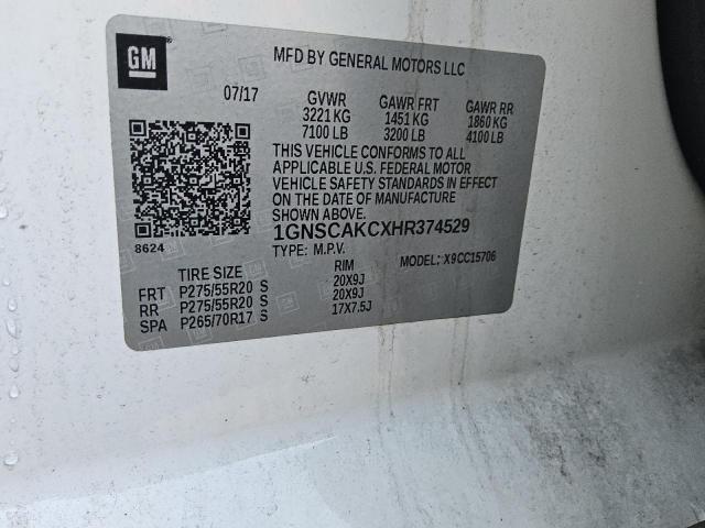 2017 CHEVROLET TAHOE C150 1GNSCAKCXHR374529