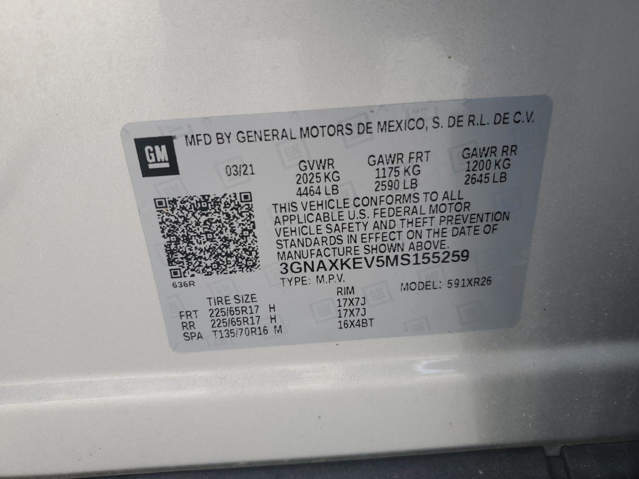 CHEVROLET EQUINOX LT