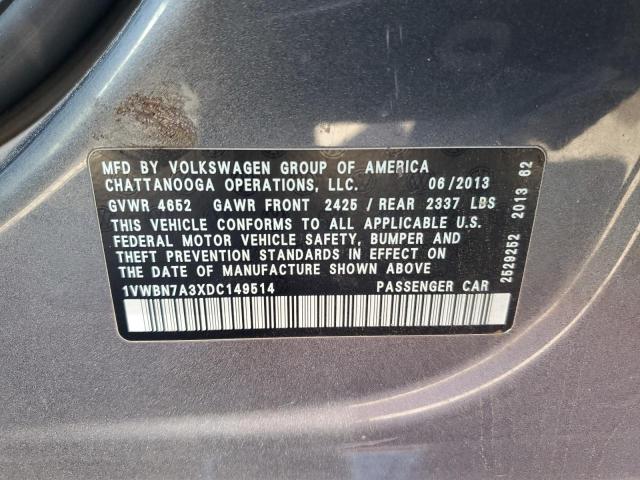 2013 VOLKSWAGEN PASSAT SE #3287839090