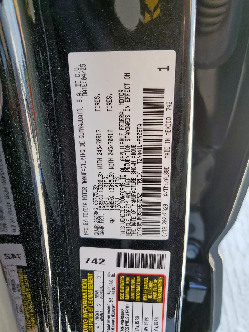 2025 TOYOTA TACOMA DOU 3TYKD5HN8ST027252