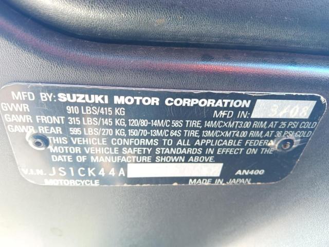 2008 SUZUKI AN400 JS1CK44A482101747