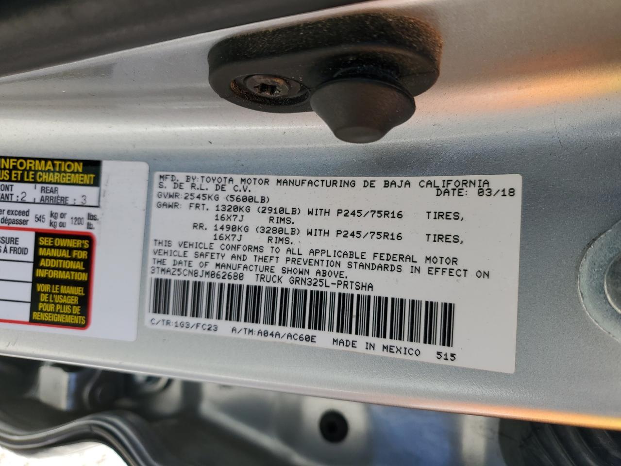 TOYOTA TACOMA DOUBLE CAB